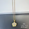 Zirkon Taşlı Zincir Çelik Uç Kısmı Pirinç Kolyeler 40 + 5 Cm Uzatma Payı - Kl0130