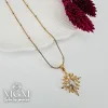 Zirkon Taşlı Zincir : Çelik Çelik Kolye 40+5 Cm - Kl0228
