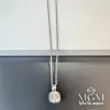 Rodyum Zirkon Taşlı Zincir Çelik Uç Kısmı Pirinç Kolyeler 40 + 5 Cm Uzatma Payı - Kl0143