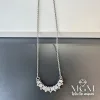 Zirkon Taşlı Zincir Çelik Uç Kısmı Pirinç Kolyeler 40 + 5 Cm Uzatma Payı - Kl0159
