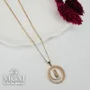 Zirkon Taşlı Zincir : Çelik Çelik Kolye 40+5 Cm - Kl0220