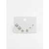 Çiçek Detaylı Altılı Küpe - Kp00642