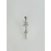 Çiçek Detaylı Sallantılı Göbek Piercing - Pg0106