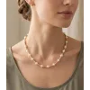 Beyaz Cam İnci  Kolyeler 40+5 Cm  - Kl0305