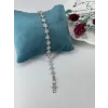 Rodyum Zirkon Taşlı Pirinç Zirkon Bileklikler 18+2 Cm  - Kbl0285