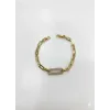    Zirkon Taşlı Pirinç Cm Bileklik 17+2 Cm  - Kbl0417