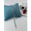 Rodyum Zirkon Taşlı Pirinç Zirkon Bileklikler 17+2 Cm  - Kbl0281