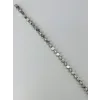 Rodyum Zirkon Taşlı Pirinç Bileklikler 17+2 Cm  - Kbl0368