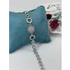 Rodyum Zirkon Taşlı Pirinç Zirkon Bileklikler 19 Cm  - Kbl0289