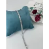 Rodyum Zirkon Taşlı Pirinç Zirkon Bileklikler 18+1 Cm  - Kbl0292