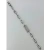 Rodyum Zirkon Taşlı Pirinç Bileklikler 17+2 Cm  - Kbl0372
