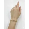    Zirkon Taşlı Pirinç Cm Bileklik 17+2 Cm  - Kbl0417