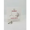 Rodyum Zirkon Taşlı Pirinç Küpeler - Kp00480