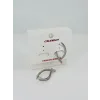 Rodyum   Zirkon Taşlı Pirinç Küpeler - Kp00455