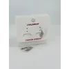 Rodyum  Zirkon Taşlı Pirinç Küpeler - Kp00489
