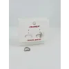 Rodyum Zirkon Taşlı Pirinç Küpeler - Kp00519