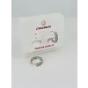 Rodyum Zirkon Taşlı Pirinç Küpeler - Kp00463