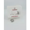 Rodyum Zirkon Taşlı Pirinç Küpeler - Kp00481