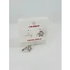 Rodyum Zirkon Taşlı Pirinç Küpeler - Kp00506