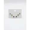 Çok Renkli Tektaş Altılı Küpe - Kp00633