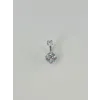 Rodyum Zirkon Taşlı Çelik Göbek - Pg0049