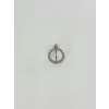 Rodyum Zirkon Taşlı Çelik Göbek Bar Uzunluğu : 13 Mm / Bar Kalınlığı 1.41 Mm /  - Pg0105