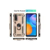 Huawei P Smart 2021 Kılıf Sofya Yüzüklü Silikon Kapak - Gold