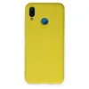 Huawei P20 Lite Kılıf Nano İçi Kadife Silikon - Sarı