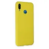 Huawei P20 Lite Kılıf Nano İçi Kadife Silikon - Sarı