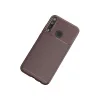 Huawei P40 Lite E Kılıf Auto Focus Karbon Kapak - Kahverengi