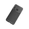 Huawei P40 Lite E Kılıf Auto Focus Karbon Kapak - Siyah