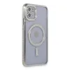 İphone 11 Kılıf Joke Simli Magneticsafe Kılıf - Gümüş