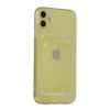 iPhone 11 Kılıf Kart Şeffaf Silikon - Şeffaf