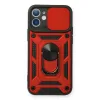 İphone 11 Kılıf Pars Lens Yüzüklü Silikon - Kırmızı