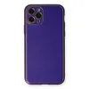 İphone 11 Pro Kılıf Coco Deri Silikon Kapak - Mor