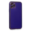 İphone 11 Pro Kılıf Coco Deri Silikon Kapak - Mor