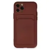 İphone 11 Pro Kılıf Kelvin Kartvizitli Silikon - Bordo