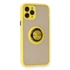 İphone 11 Pro Kılıf Montreal Yüzüklü Silikon Kapak - Sarı