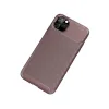 İphone 11 Pro Max Kılıf Auto Focus Karbon Kapak - Kahverengi