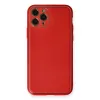 İphone 11 Pro Max Kılıf Coco Deri Silikon Kapak - Kırmızı