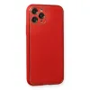 İphone 11 Pro Max Kılıf Coco Deri Silikon Kapak - Kırmızı