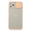 İphone 11 Pro Max Kılıf Palm Buzlu Kamera Sürgülü Silikon - Pembe