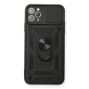İphone 11 Pro Max Kılıf Pars Lens Yüzüklü Silikon - Siyah