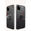 İphone 11 Pro Max Kılıf Range Yüzüklü Silikon - Siyah-gold