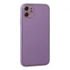 İphone 12 Kılıf Coco Deri Silikon Kapak - Lila