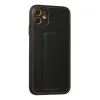 İphone 12 Kılıf Coco Deri Standlı Kapak - Siyah