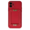 İphone 12 Kılıf Coco Elit Kapak - Kırmızı