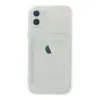iPhone 12 Kılıf Kart Şeffaf Silikon - Şeffaf