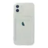 İphone 12 Kılıf Kart Şeffaf Silikon - Şeffaf
