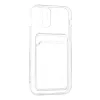 İphone 12 Kılıf Kart Şeffaf Silikon - Şeffaf